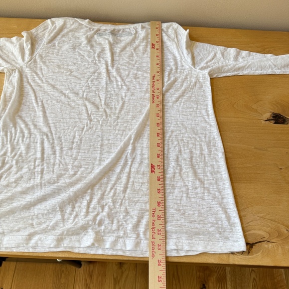 ENZA COSTA BURNOUT TEE LONG SLEEVES CREWNECK CAPSULE CLASSIC CHIC VERSATILE - Picture 10 of 11